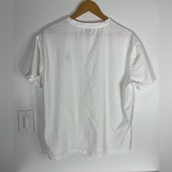 Polo by Ralph Lauren Mens Size Large White V-Neck Short Sleeve T-Shirt Navy Pony - Picture 4 of 9
